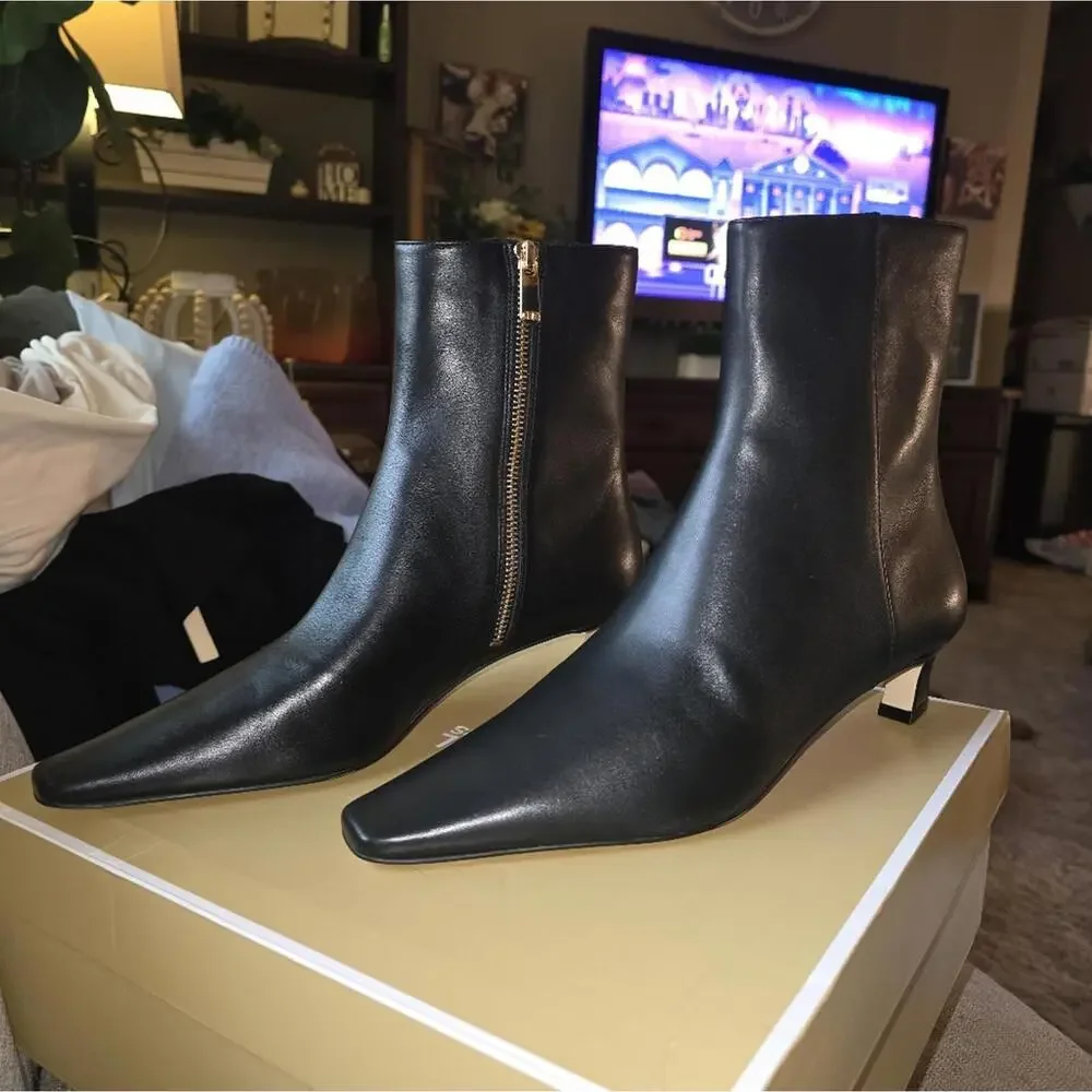 Michael Kors Cosmo Leather Kitten Boot - Picture 4 of 13